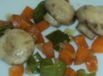 champiñones cocinados con verduras